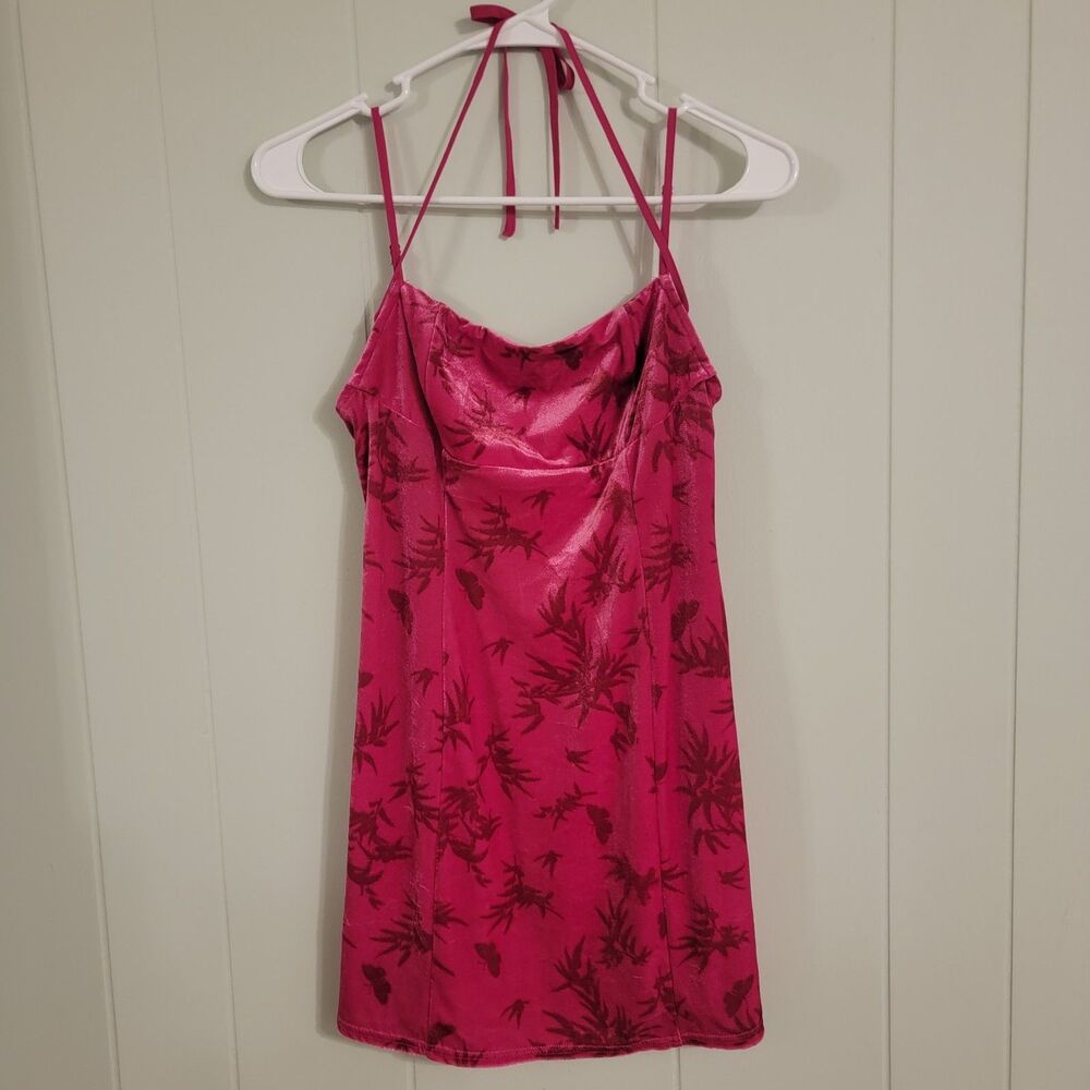 Y2K Urban Outfitters Womens Dress Size Small Babydoll Velvet Butterfly Mini